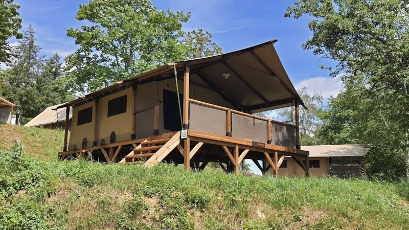 Tente Ecolodge Premium 34M² - 2 Chambres - Terrasse Couverte