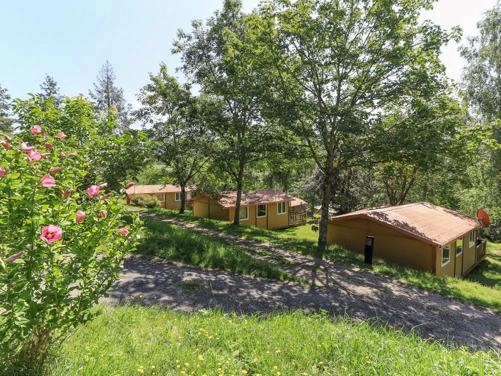 Accommodation - Standard Chalet 28M² - 2 Bedrooms - Sheltered Terrace - Flower Camping du Lac de Saint Point  Lamartine - Saône et Loire - Bourgogne du Sud 