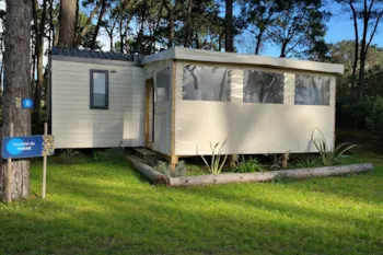 Huuraccommodatie(s) - Stacaravan Confort - 27M² -  2 Slaapkamers - Overdekt Terras - Ushuaïa Villages - Camping l'Estuaire ***