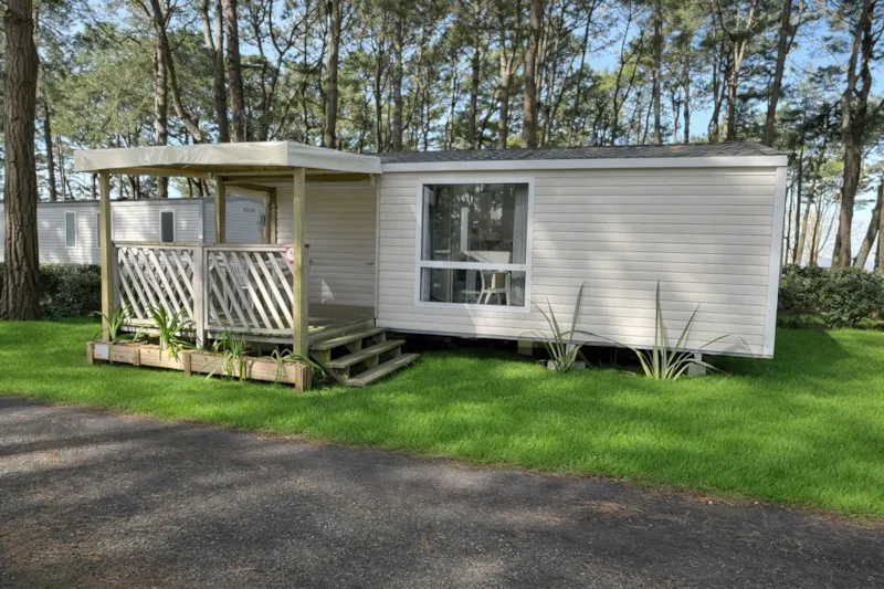 Mobil Home Nuitée - 25M² - 2 Chambres - Terrasse Couverte Côté