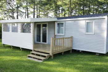 Huuraccommodatie(s) - Stacaravan Confort - 30/33M² -  3 Slaapkamers - Overdekt Terras - Ushuaïa Villages - Camping l'Estuaire ***