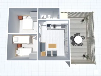 Mietunterkunft - Bungalow Up - Camping Joncar Mar