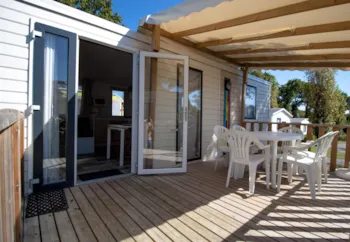 Mietunterkunft - Mobilhome Cosy Tribu 3Zimmer - Camping Le Vallon aux Merlettes