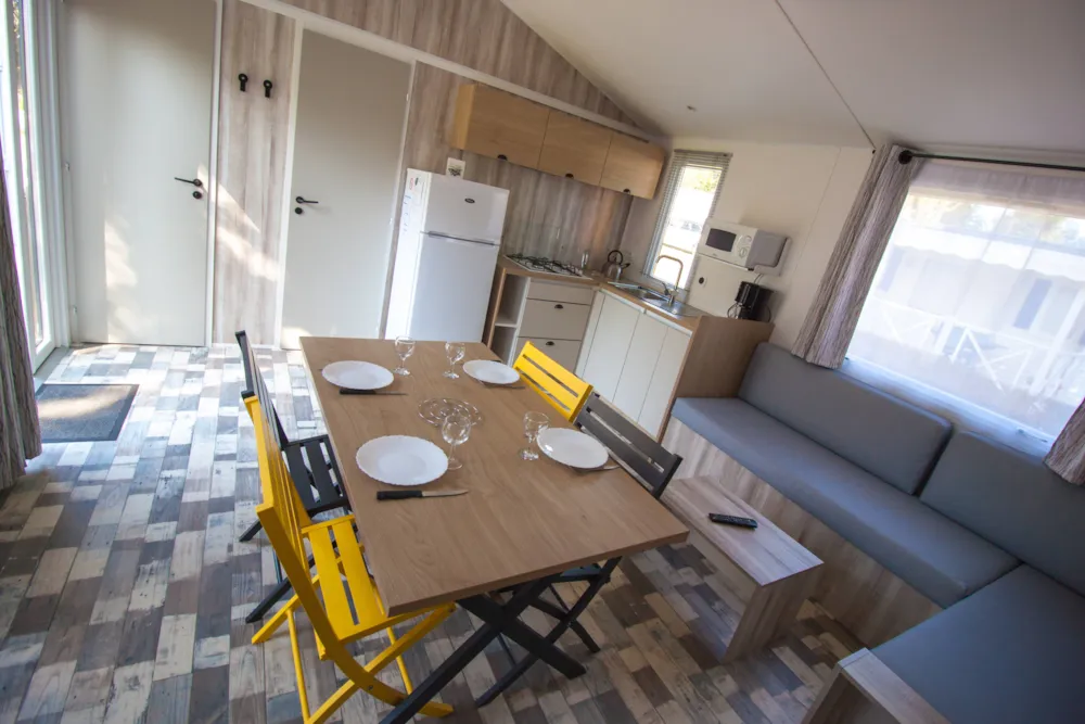 Location - Confort Family - 2 Chambres - Camping Le Vallon aux Merlettes