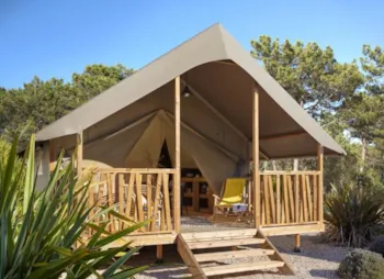 Mietunterkunft - Lodge Confort 2Schlafzimmer (Ohne Sanitäranlagen) - Camping Le Vallon aux Merlettes