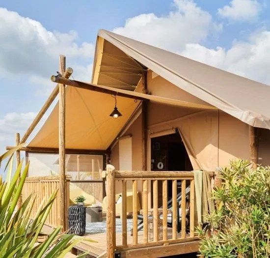 Location - Lodge Confort Sans Sanitaire - Camping Le Vallon aux Merlettes