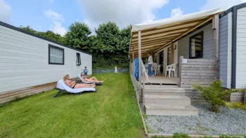 Mietunterkunft - Premium Family - 2 Schlafzimmer - Jacuzzi - Camping Le Vallon aux Merlettes