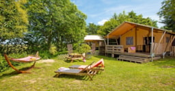 Location - Lodge Woody - 35 M² - 2 Chambres - Clico Chic - Camping Le Village des Meuniers