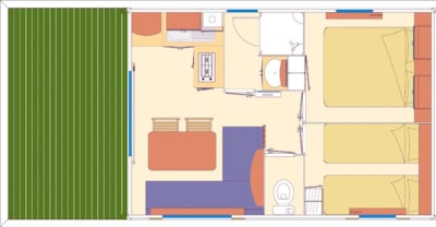 Mobile home MERCURE - 25m² + 5 m² terrace - 2 bedrooms — 3