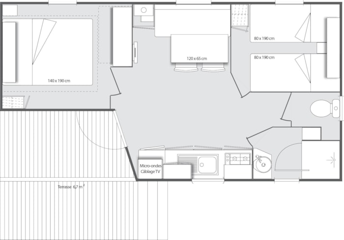 Standard Arauris 25M² - 2 Chambres - Climatisé