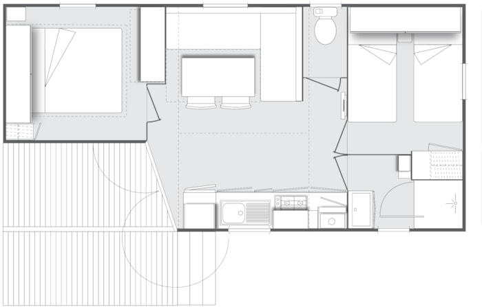 Confort Calypso 25M² - 2 Chambres - Climatisé