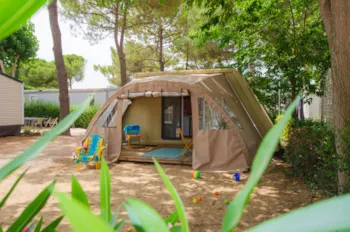 Mietunterkunft - Coco Sweet 20M² - 1 Schlafzimmer - Ohne Sanitäranlagen No Air Conditioning - Camping Les Jardins d'Agathe