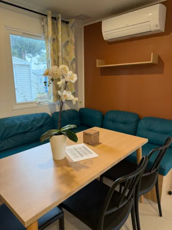 Mietunterkunft - Standard Arauris 30M² - 3 Schlafzimmer - Klimatisiert - Camping Les Jardins d'Agathe