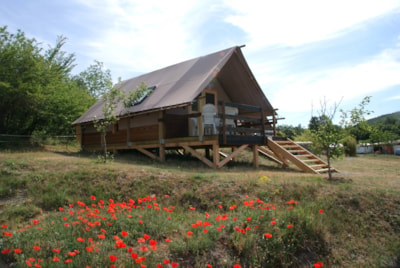 Wooden cabin Trappeur 24m² CONFORT 2 bedrooms + air-conditionning