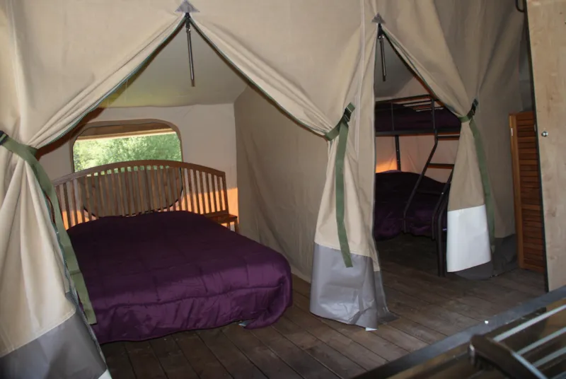 Tente Safari 30M² Confort 2 Chambres + Terrasse Couverte + Bbq