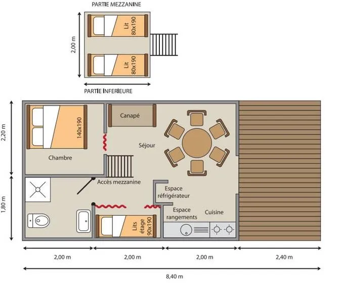 Cabane Du Trappeur 24M² Confort 2 Chambres + Climatisation