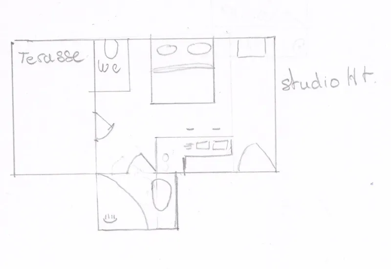 Studio Non Classé 20M² Confort 1 Chambre + Terrasse Semi-Couverte