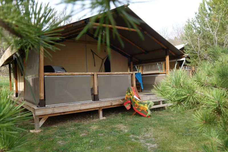 Tente Safari 30M² Confort 2 Chambres + Terrasse Couverte + Bbq