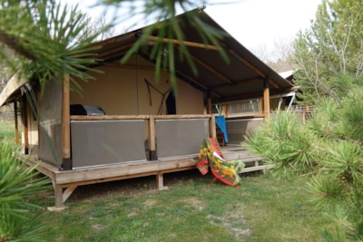 Tent Safari 30 m² CONFORT 2 rooms + covered terrace