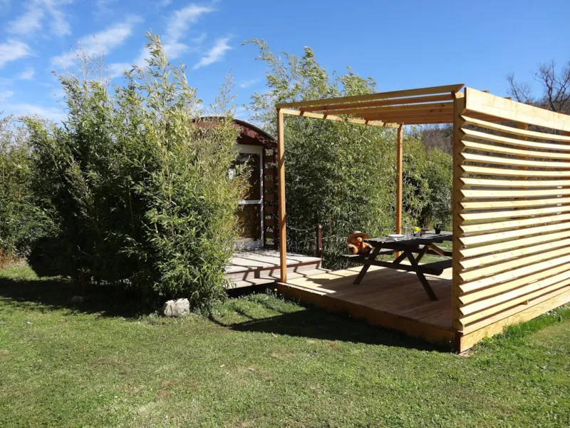 Roulotte 21M² 1 Chambre + Terrasse Semi-Couverte