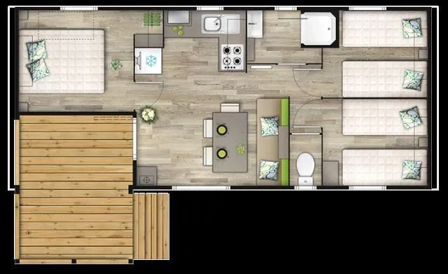 Mobil Home Aveyron 3 Chambres + Terrasse