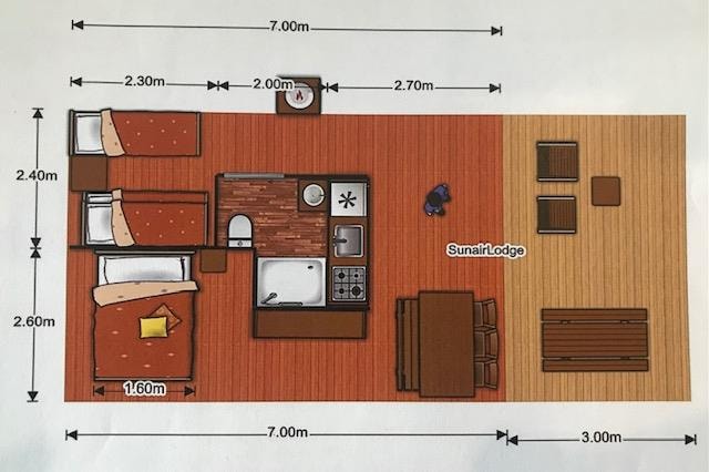 Tente Safari 35M² - 2 Chambres