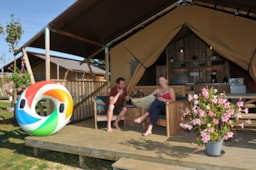 Huuraccommodatie(s) - Safari Tent 35M² - 2 Kamers - Camping de la Liez