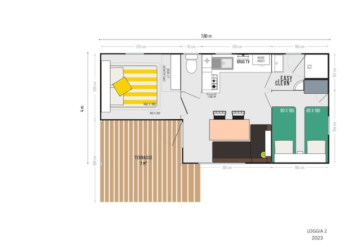 Mobil Home Ciela Confort Compact - 2 Chambres