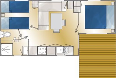 Declic 2 rooms (business tourism special condition: one person per room)