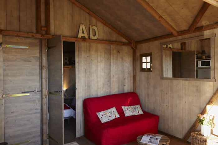 Cabane Lodge Bois Sur Pilotis Confort 38M² (2 Chambres) Dont Terrasse Couverte De 8M²