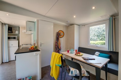 Mobil-home Confort 29m² (2bedroom-4pers) + terrace + TV + Dishwasher + Air conditioning