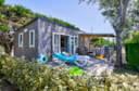 Mobil-Home Bois Premium 30M² (2 Chambres) + Clim + Terrasse + Tv + Draps Inclus Mobil-Home Bois Premium 30M² (2 Chambres) + Clim + Terrasse + Tv + Draps Inclus