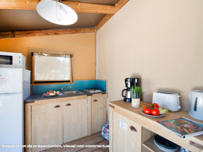 Ecolodge bungalow Cotton 35m² (3 bedrooms) + TV + covered terrace