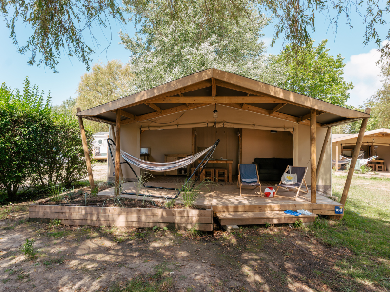 Ecolodge Cotton 35m² (3 slaapkamers) + TV + schaduwrijk terras