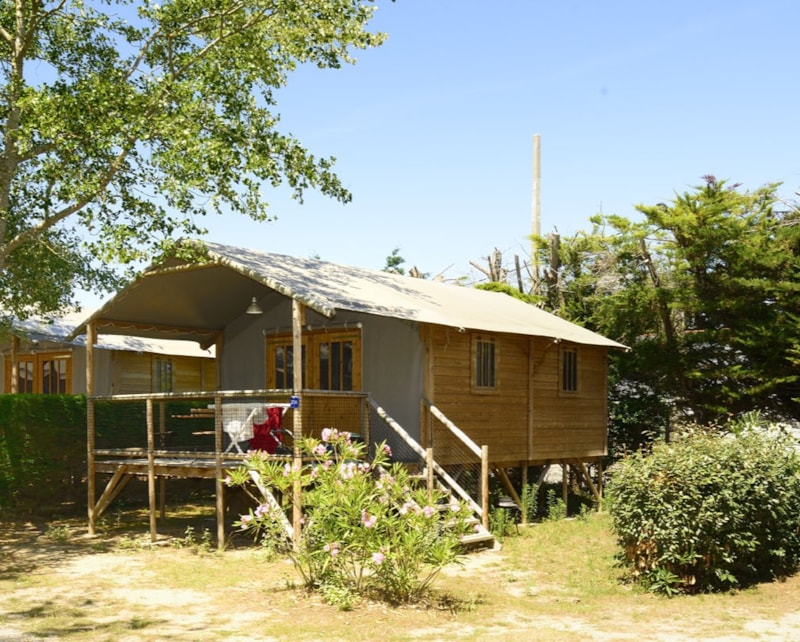 Hut Lodge Comfort  38m² (2 kamers) overdekt terras 8m²