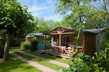 Mietunterkunft - Chalet Samoa 34M² (3 Zimmer) + Ueberdachte Terrasse 15M²  Tv - Camping Au Soleil d'Oc