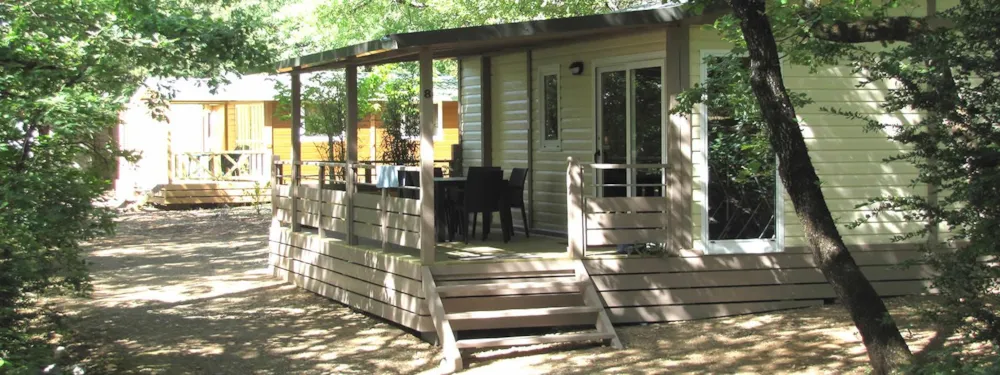 Location - Chalet Prestige (3 Chambres) Tv - Camping Au Soleil d'Oc