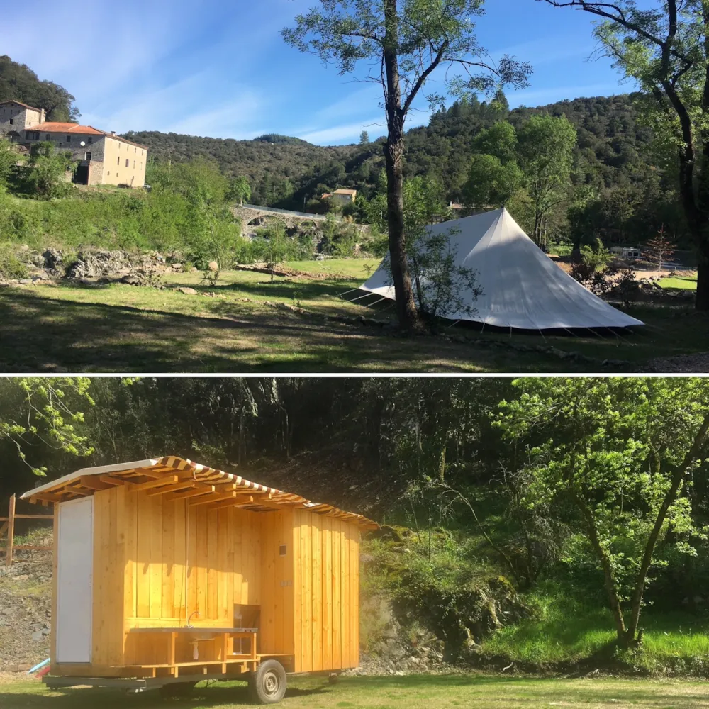 Emplacement - Emplacement Sous Le Soleil - Grand Confort - Cuisine Et Sanitaires Privatifs - Camping La Corconne