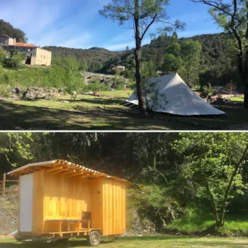 Pitch - Emplacement Sous Le Soleil - Grand Confort - Cuisine Et Sanitaires Privatifs - Camping La Corconne