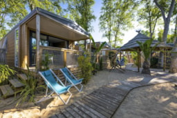 Huuraccommodatie(s) - Cottage Robinson 2 Slaapkamers Airconditioning**** - Camping Sandaya Les Vagues
