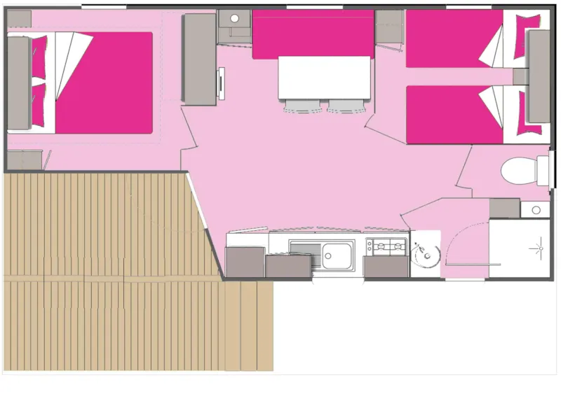 Cottage 4 Personnes *** (2 Chambres)