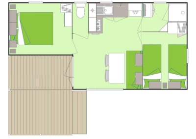 5 person Cottage *** (2 rooms) — 3