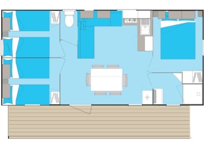 6 person Cottage ***  (3 bedrooms) — 3