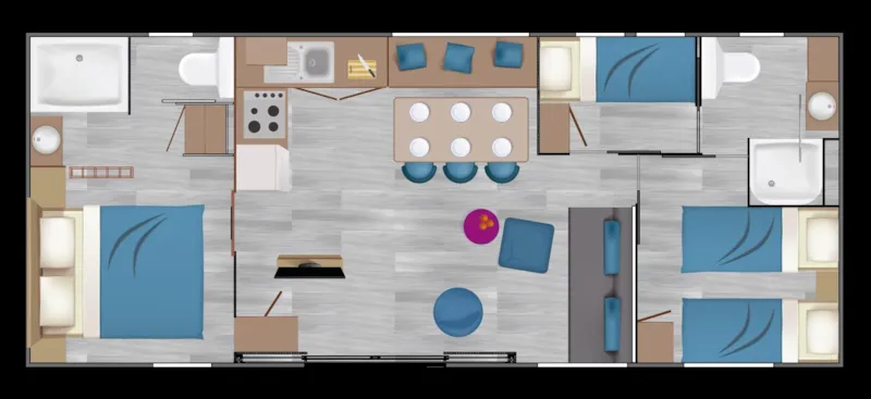 Cottage 6 Personnes Premium (3 Chambres, 2 Salles De Bain)