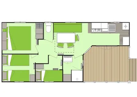 Cottage 5 Personnes **** (3 Chambres)