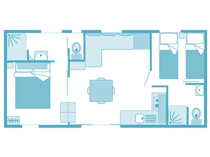 Cottage Ria Premium (4 Personnes - 2 Chambres - 2 Salles De Bain)