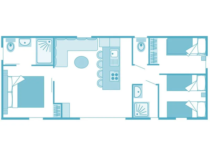 Cottage Jardin Premium (6 Personnes - 3 Chambres - 2 Salles De Bain)