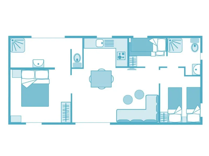 Cottage Ria Premium (6 Personnes - 3 Chambres - 2 Salles De Bain)