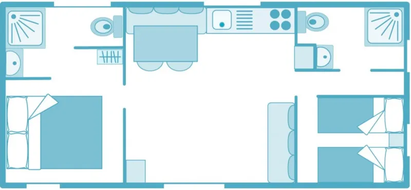 Cottage Jardin Premium (4 Personnes 2 Chambres 2 Salles De Bain)