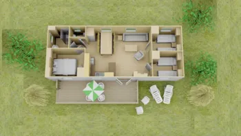 Mietunterkunft - Comfort - 3 Bedrooms - 32M² - Air Conditionning - Camping Marvilla Parks - Les Menhirs
